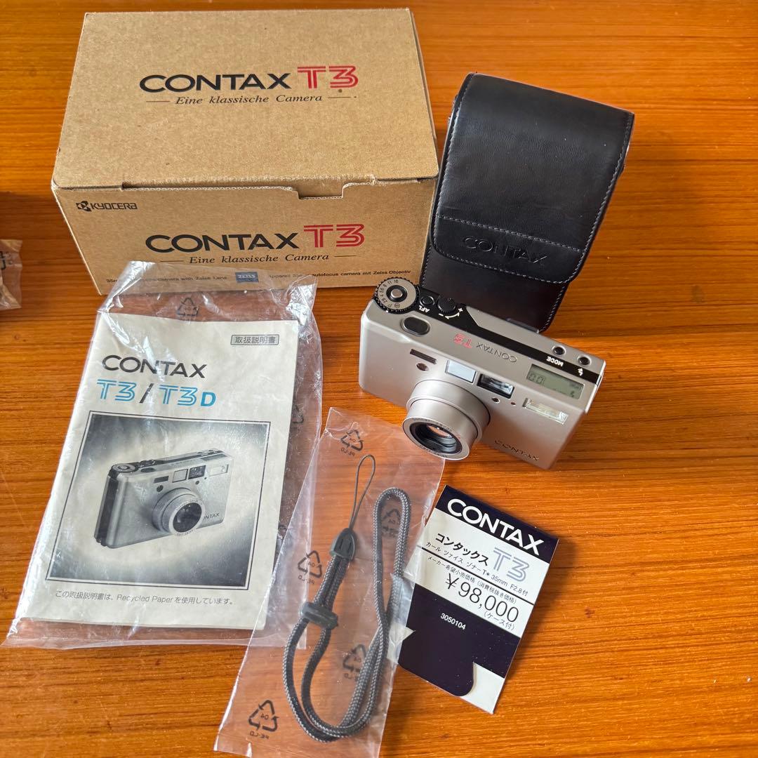 CONTAX T3 DATA BACK、ケース、説明書などまとめて 箱付きの通販