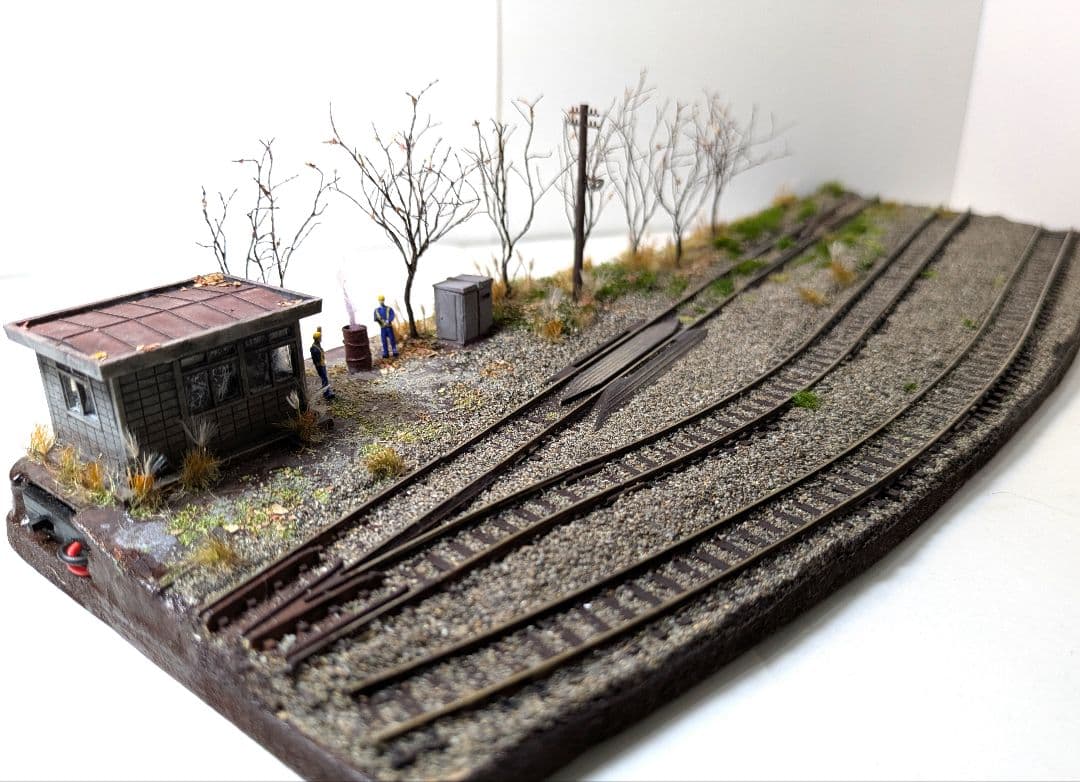 か*さ様 Nゲージ・ジオラマ展示台【昭和の秋、貨車留置線】※
