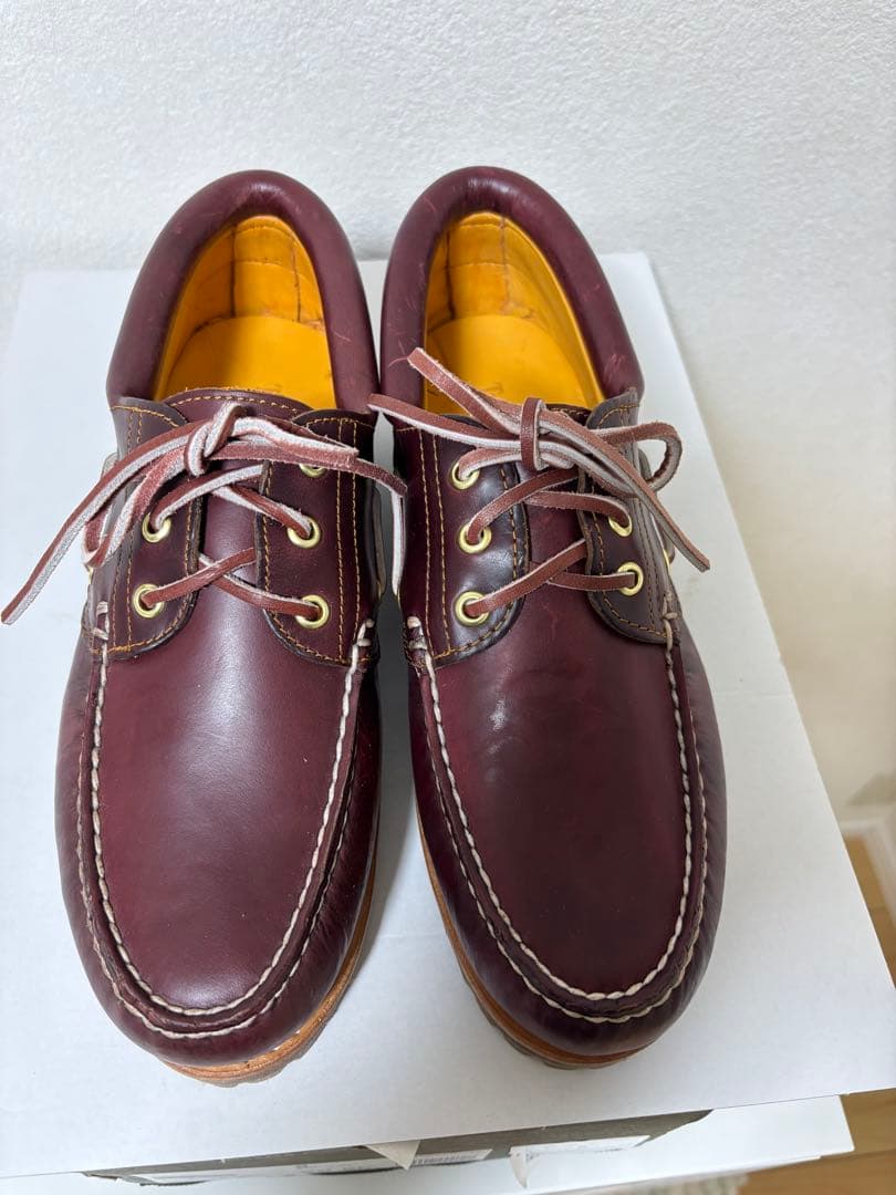 Timberland 3eye バーガンディ　実質27㌢前後です‼️ Amazon | [ティンバーランド] Authentics 3 Eye Classic メンズ バー
