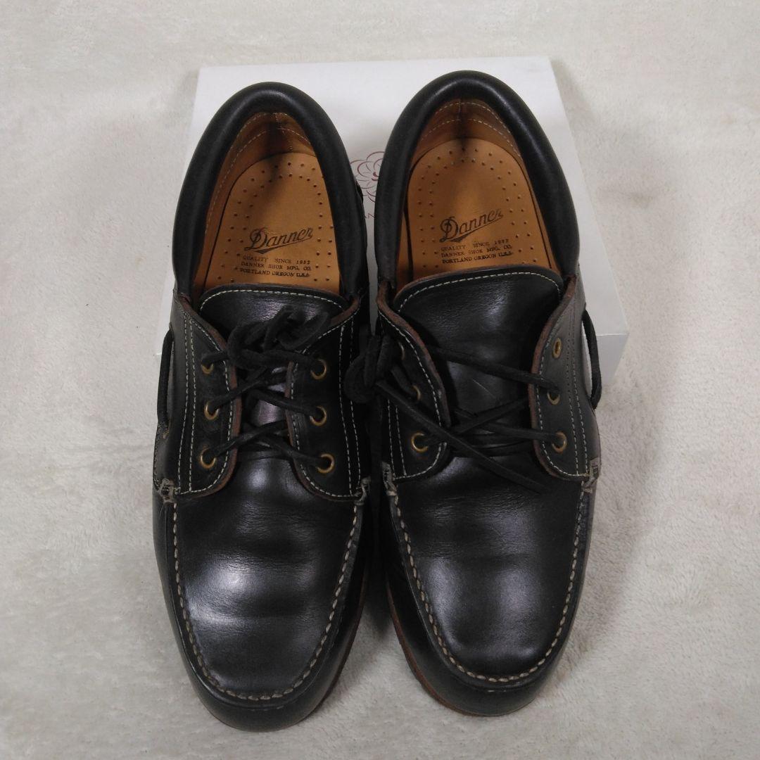 高 品質ファッション - danner vibram 黒レザー モカシン シューズ