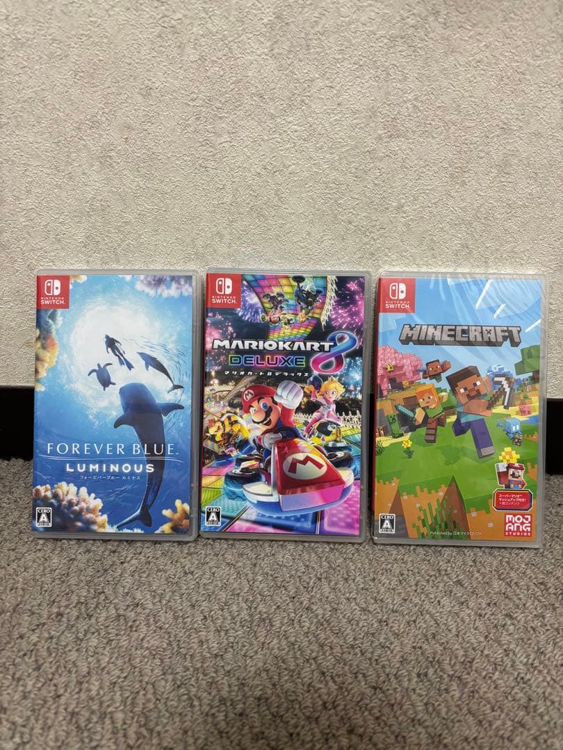 Switchソフトマリオカート8デラックスマイクラFOREVERBLUE3点 - メルカリ