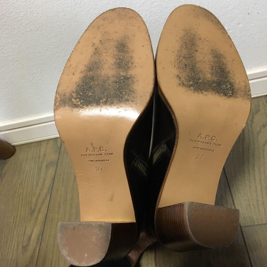 最終お値下げ！A.P.C. ショートブーツ 本革 24センチ 菊池亜希子