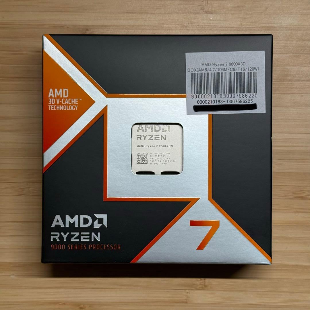 【新品】AMD Ryzen 7 9800X3D BOX Amazon.com: AMD RYZEN 7 9800X3D 8-Core, 16-Thread Desktop