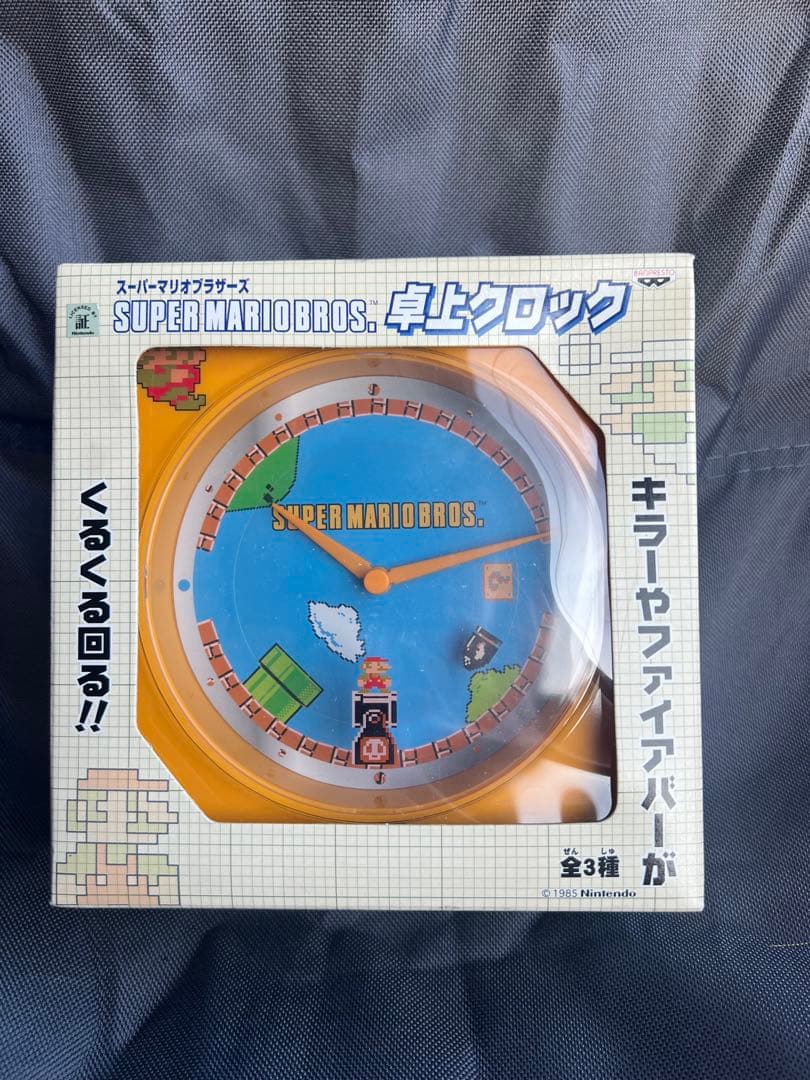スーパーマリオブラザーズ卓上クロック SUPER MARIO BROS 当時物