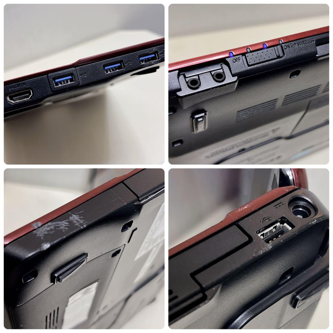 快適i7、ピカピカワインレッド、高速SSD、バッテリーOK、イラレ