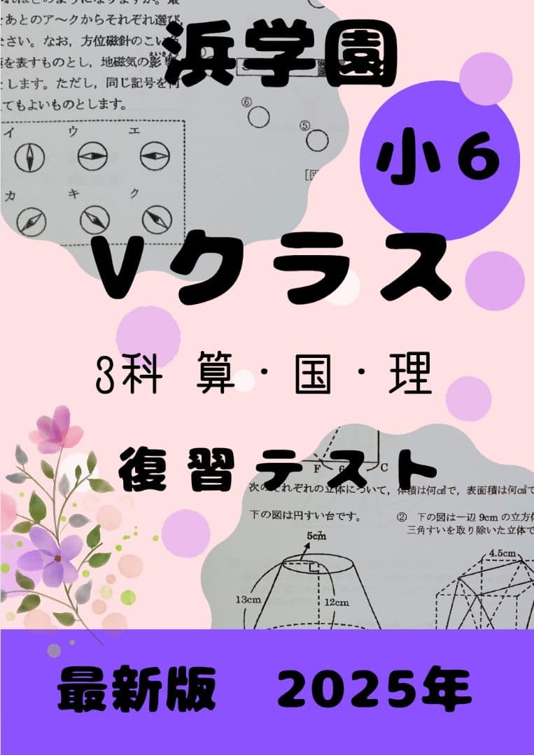 浜学園 小6 2025年 最新版 Vクラス 復習テスト 実力〜No.39 - メルカリ