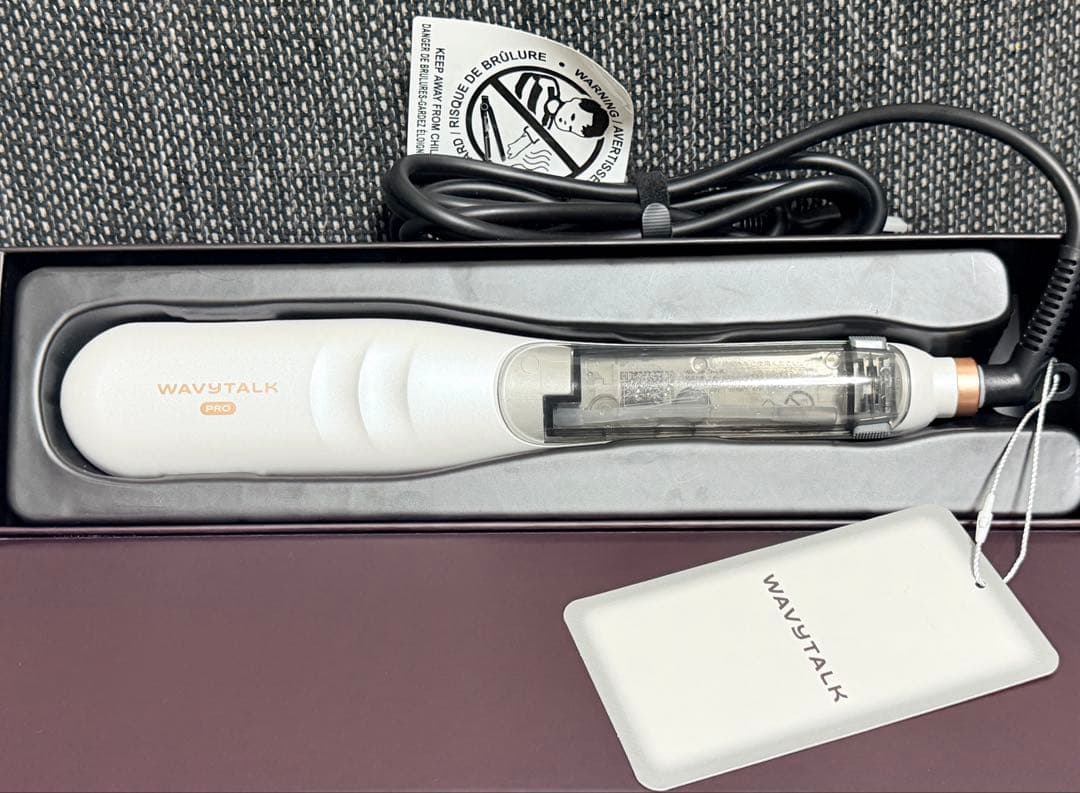 wavy talk スチームストレートブラシ ホワイト - メルカリ