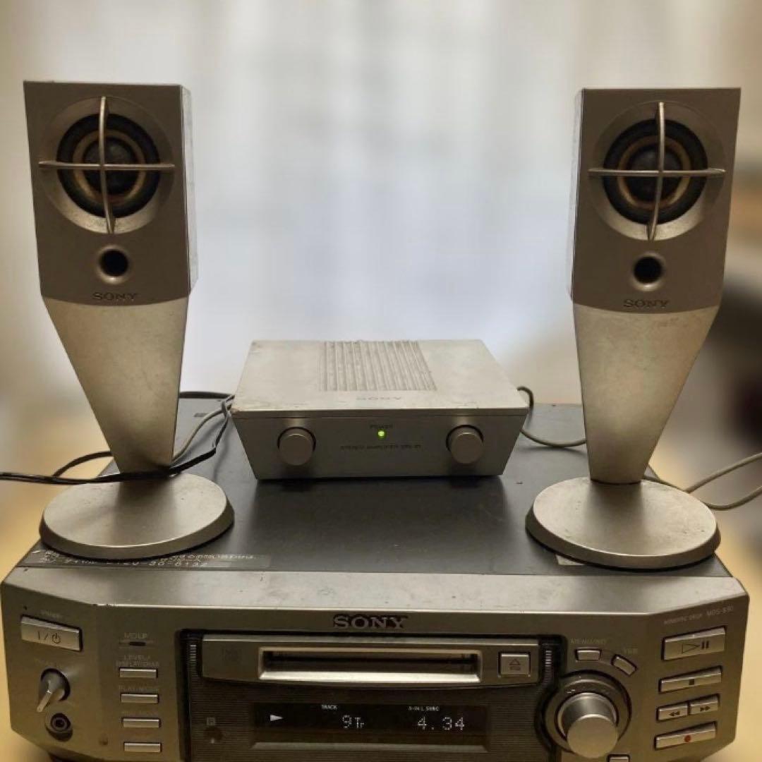 SONY MDS-S50 MD SRS-Z1スピーカーアンプセット SONY SRS-Z1