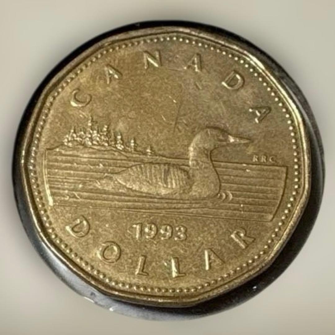 1993年 カナダ 1ドル 硬貨 エリザベス2世 8角形 【25070506】 - メルカリ
