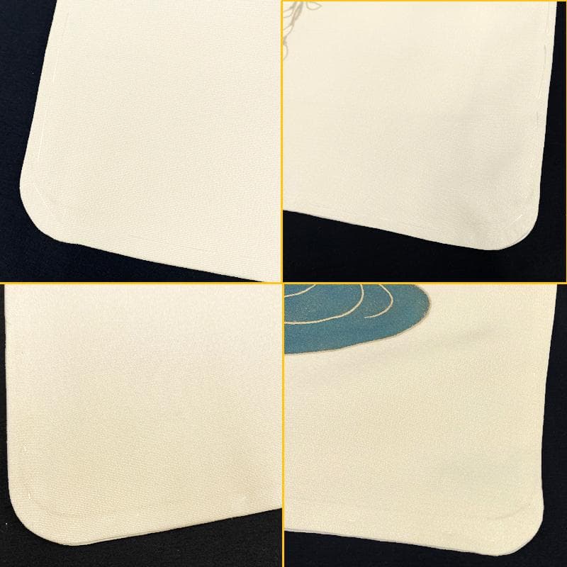 510mh56○訪問着 水辺の藤 金駒刺繍 クリーム色 金彩 一つ紋