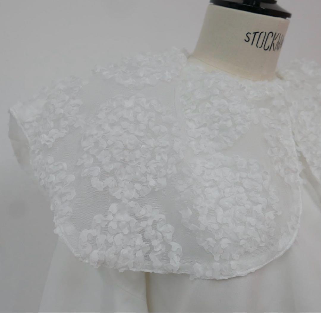 年末 値下げ LINKABLE リンカブル プードルブラウス 白 新品