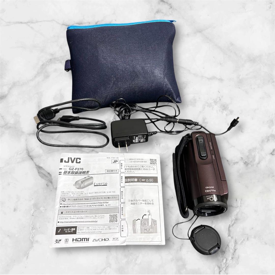 JVC Everio GZ-F270 ハイビジョンビデオカメラ　説明書 GZ-F270 ビデオカメラ Everio（エブリオ） ホワイト [フルハイビジョン