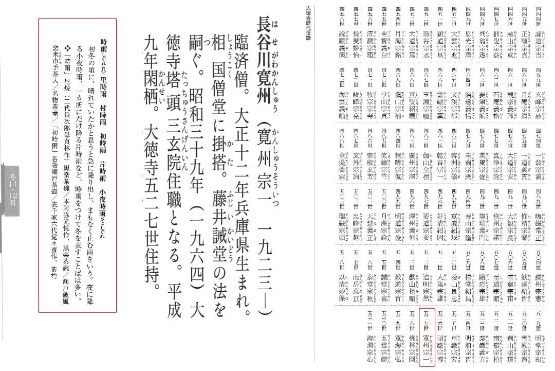 大徳寺527世管長 長谷川寛州造『煤竹茶杓』銘「時雨（しぐれ）」（共箱