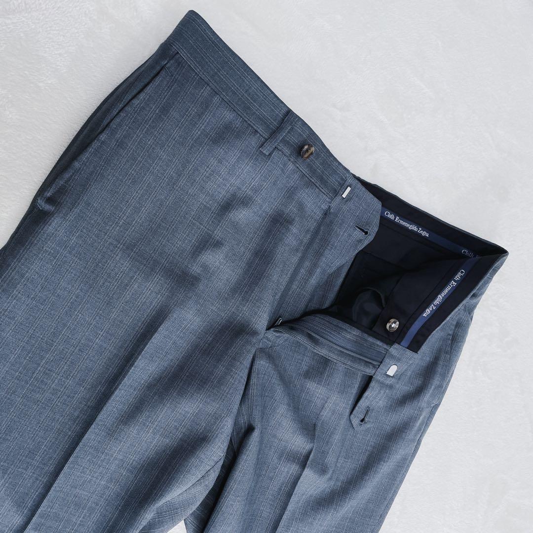 美品エルメネジルドゼニア トロフェオ スーツ シングル サイドベンツ