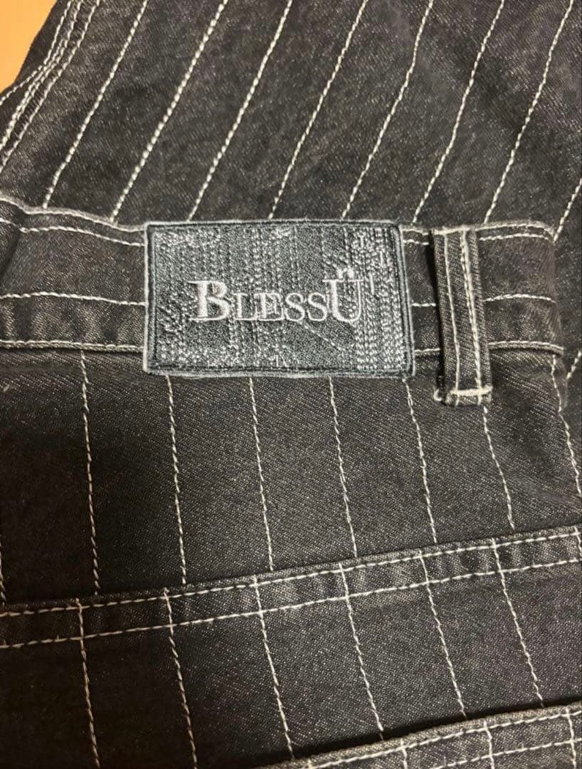 BLESSU ブレスユー ブラックストライプ ワイドパンツ sサイズ - メルカリ