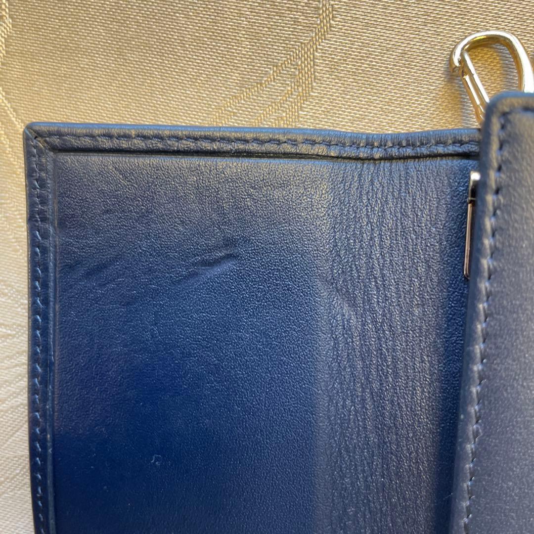 パテックフィリップ レザー ネイビー キーホルダー 希少品 美中古 濃紺