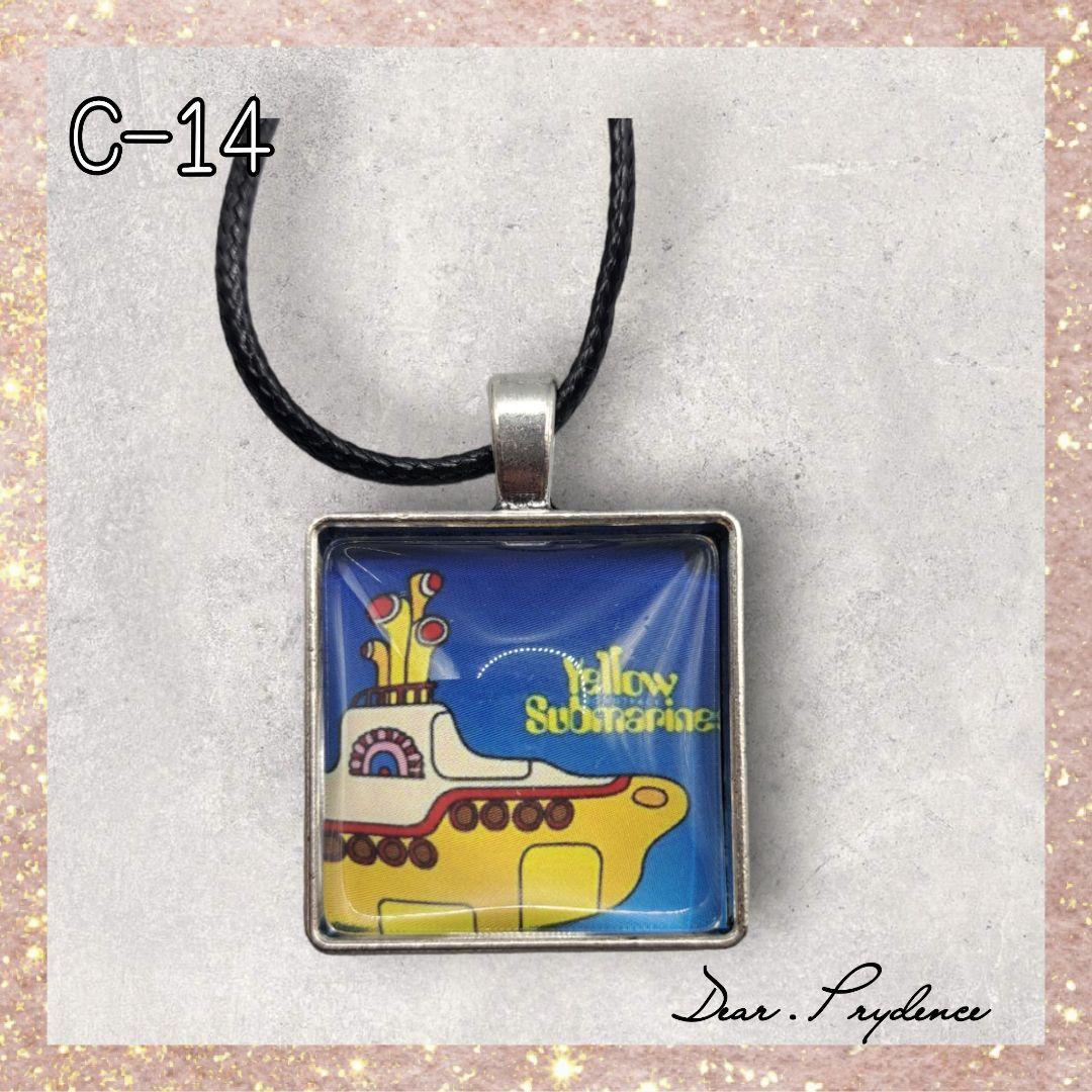 レコード ジャケット チョーカー ネックレス ビートルズ イエロー