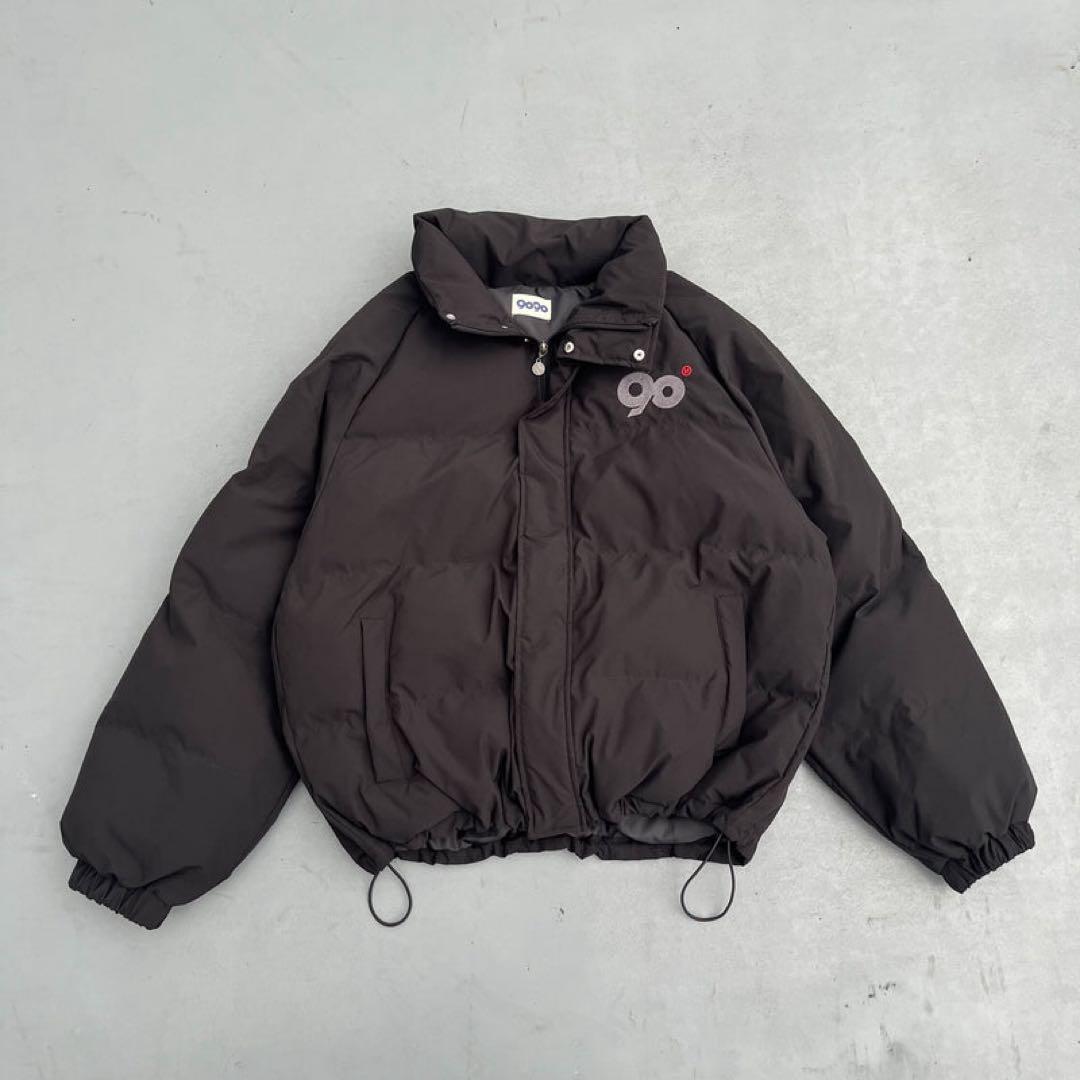 9090 Logo Rich Puffer Jacket ブラック - メルカリ