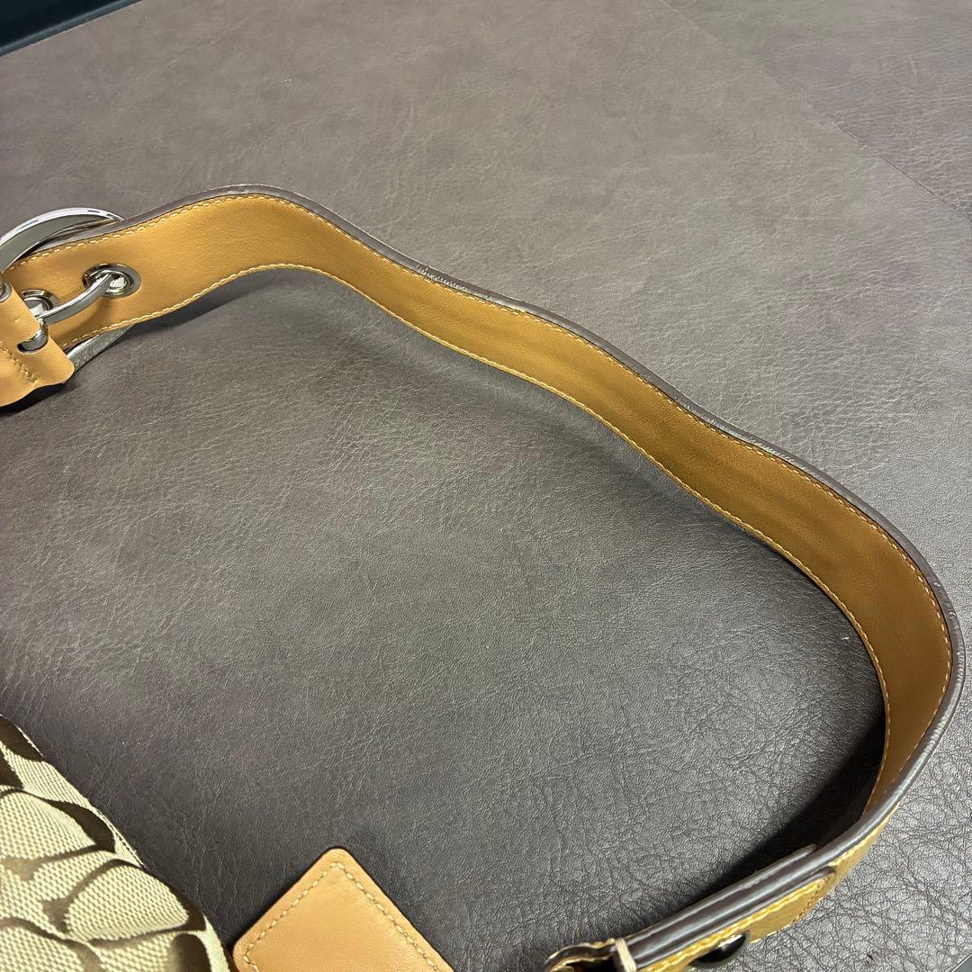 鑑定済み・タグ付き】COACH シグネチャー F13113 ワンショルダー