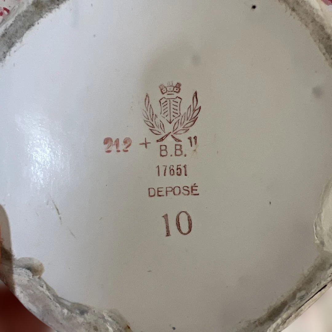 ローズバンド アンティーク花柄ポット