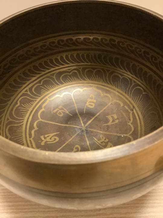 《 チベット密教　新品 》 シンギングボウル　梵字　六字真言　3点セット　u17