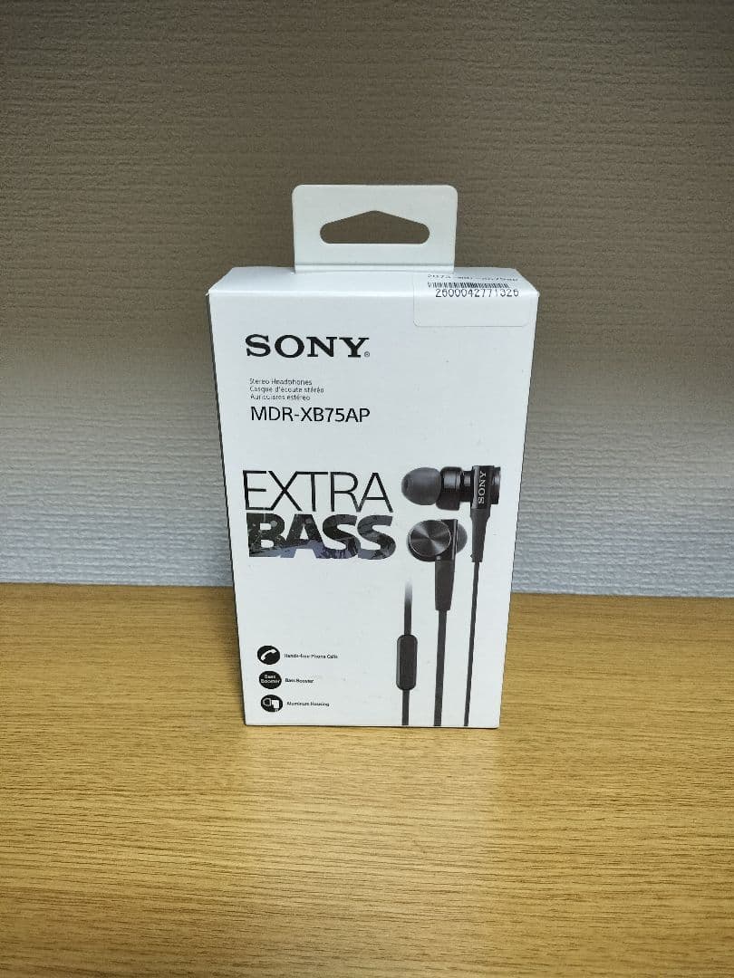 ソニー イヤホン 重低音モデルMDR-XB75AP : カナル型 ブラック - メルカリ