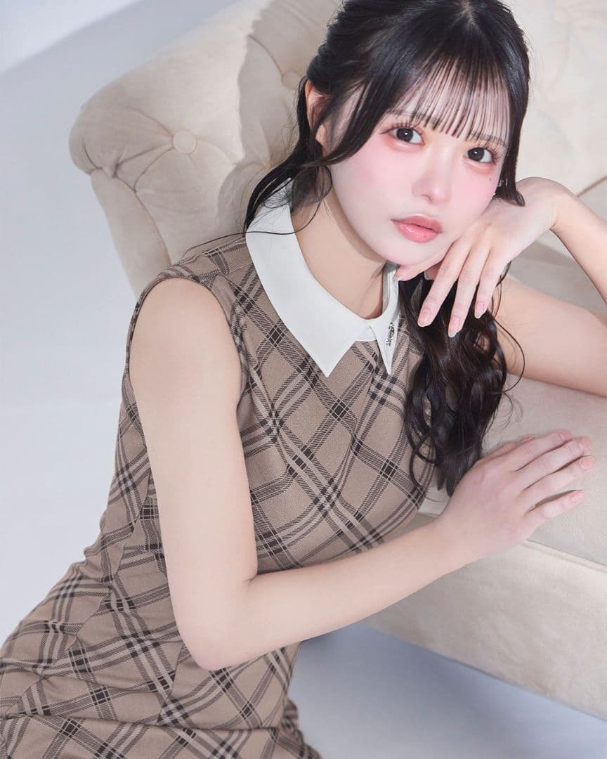 ミシェルマカロン チェックミニワンピース フリーサイズ 残り1 - メルカリ