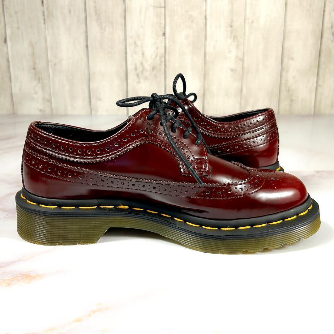 美品】ドクターマーチン ウィングチップシューズ ビーガンレザー UK3
