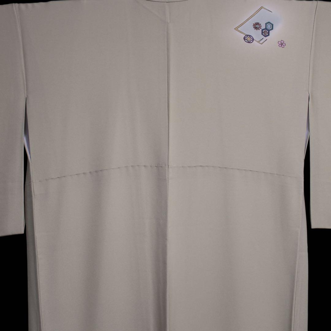 美品　読み本に十二単模様訪問着/裄69 スーパートールサイズ　ベージュ　d5