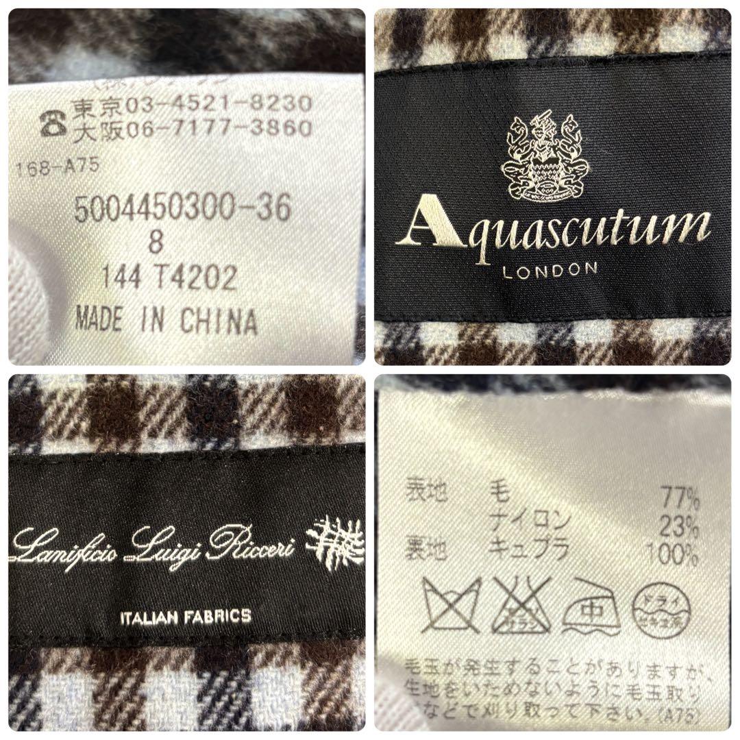 アクアスキュータム イタリア製生地 ギンガムチェック ジャンパー