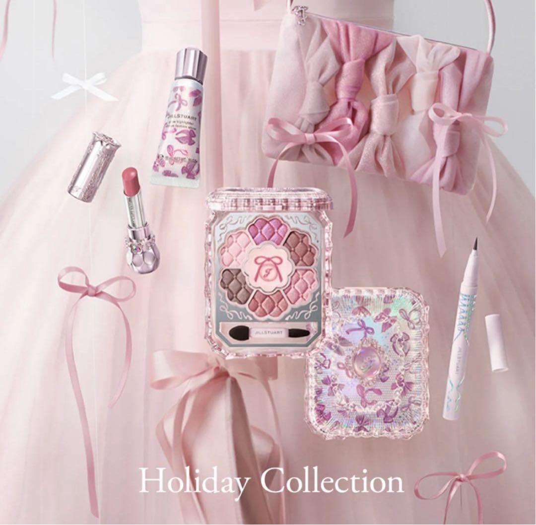 JILL STUART クリスマスコフレ2025 ジルスチュアートの「2025年クリスマスコフレ」全色スウォッチ！イエベ