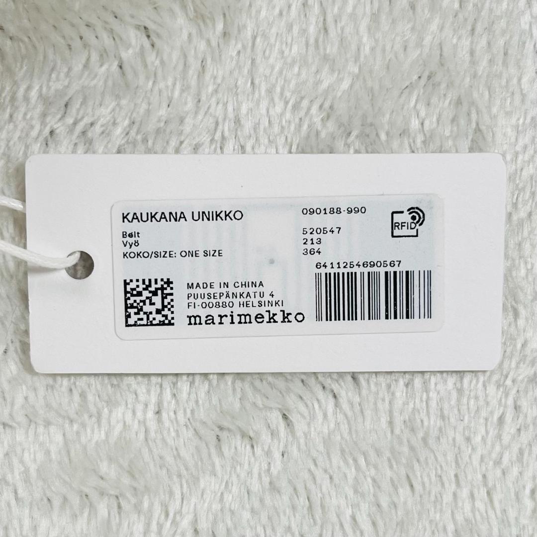 新品未使用 Marimekko マリメッコ ウニッコ柄 花 ベルト ブラック