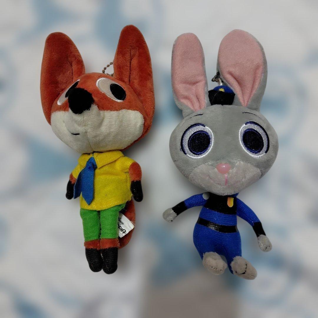 ディズニー ズートピア ニック ジュディ ぬいぐるみ キーホルダー