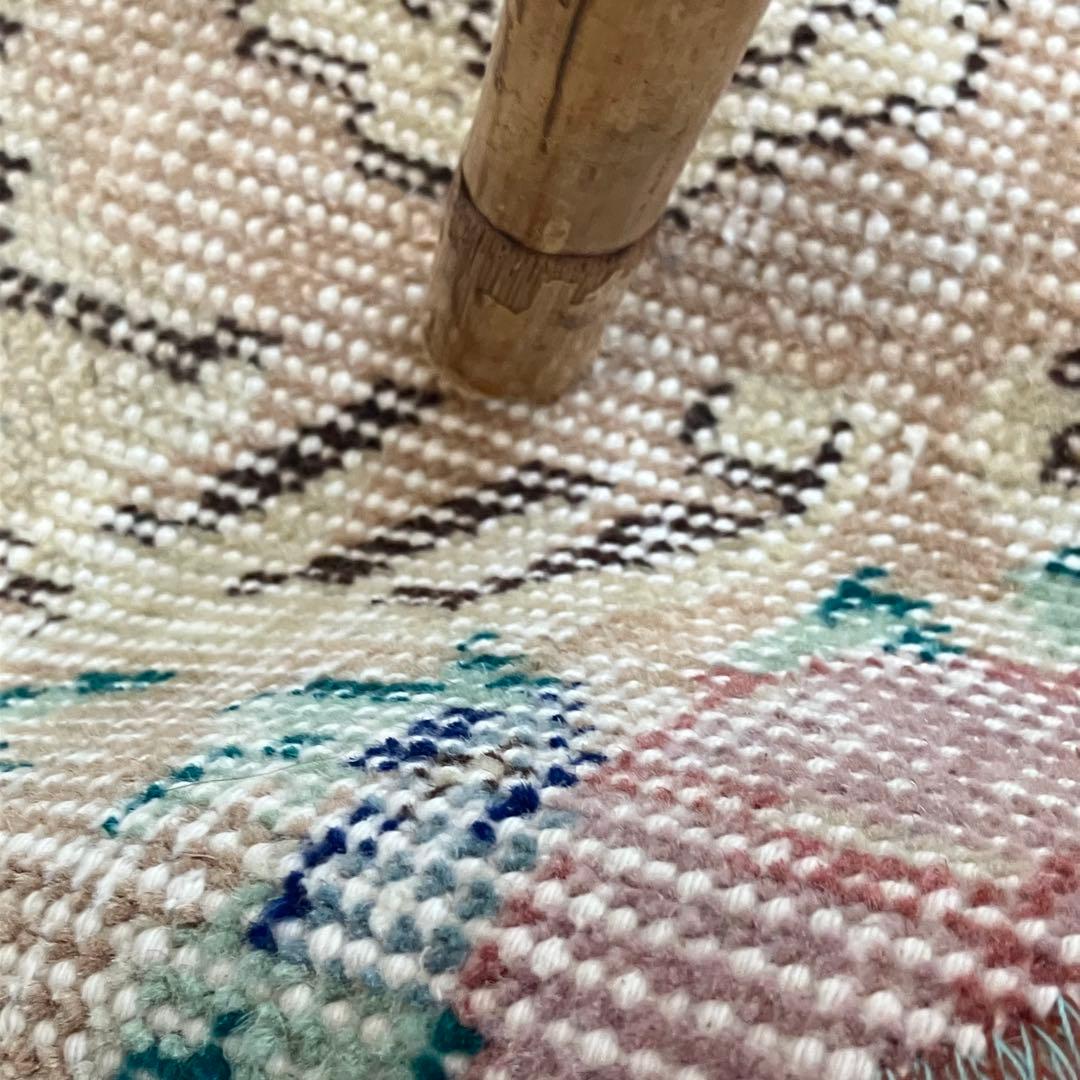 ミルキーピンク✳︎73×74グリーン フラワー ラウンド トルコ