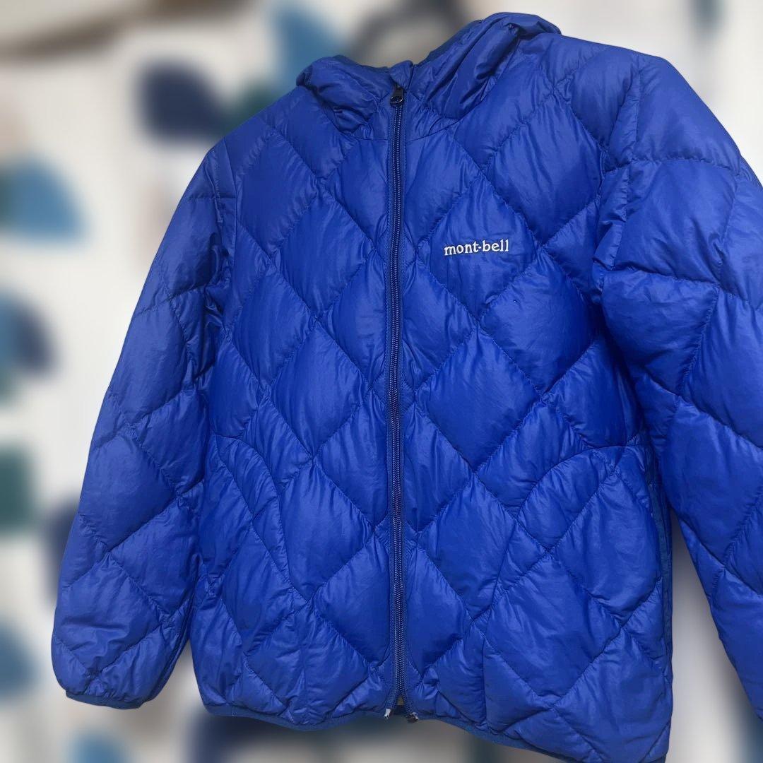 mont-bell キッズ ダウンコート ブルー&イエローリバーシブル - メルカリ
