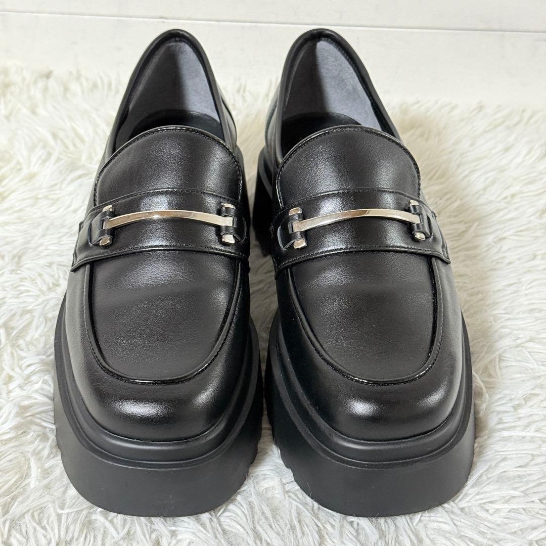 未使用級✨DIANA ダイアナ ビットローファー 厚底 24.5cm ブラック