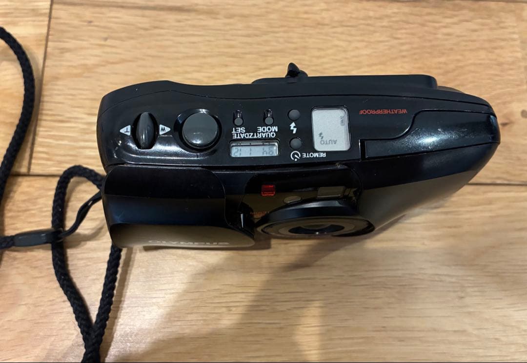 OLYMPUS μ ZOOM 120 コンパクトフィルムカメラ パノラマ 黒 - フィルム