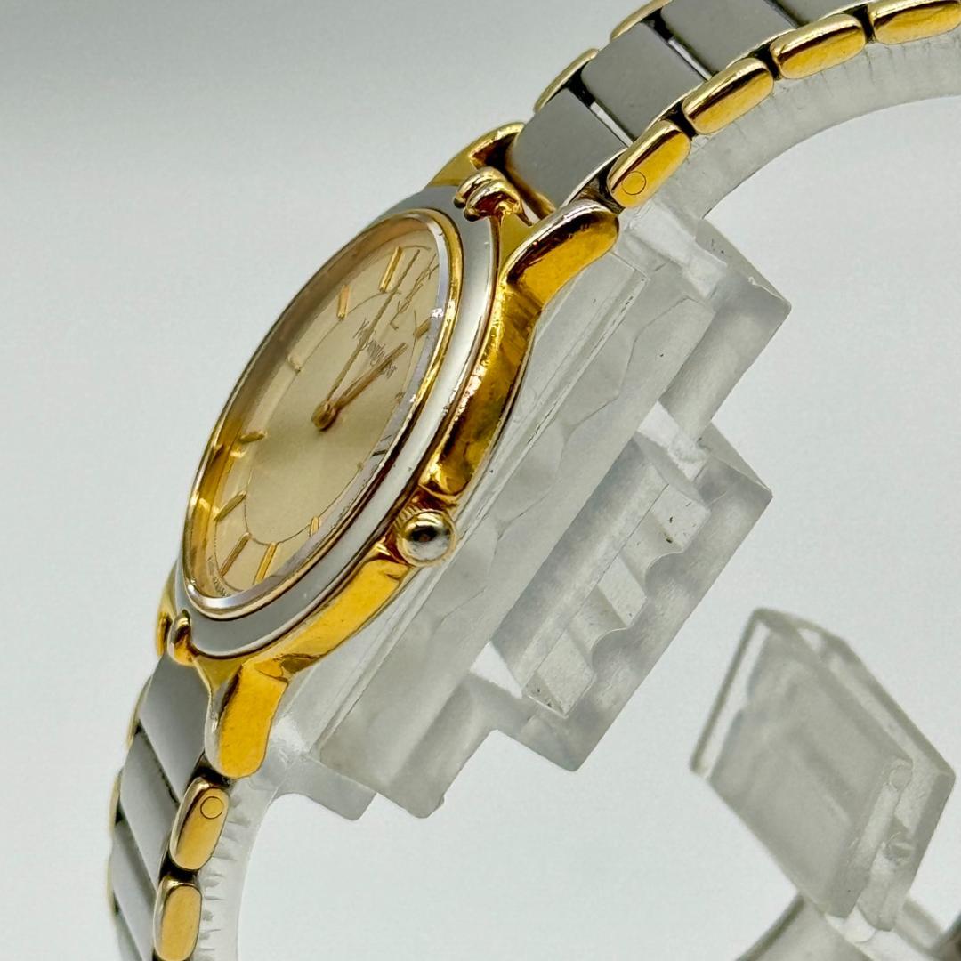 稼働品 YSL イヴサンローラン 腕時計 ゴールド文字盤 クォーツ 2針