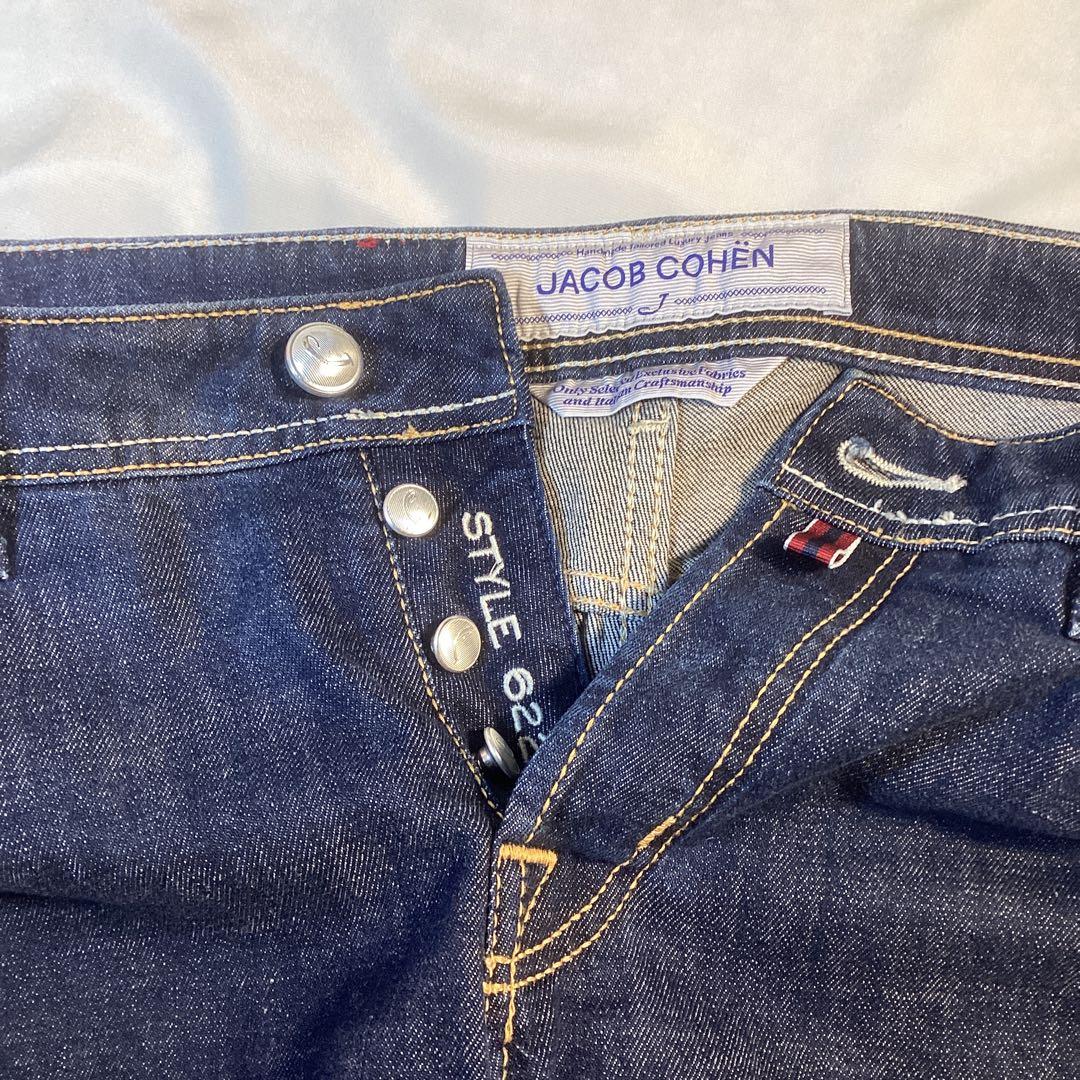 ヤコブコーエン JACOB COHEN濃紺ストレートデニムW32