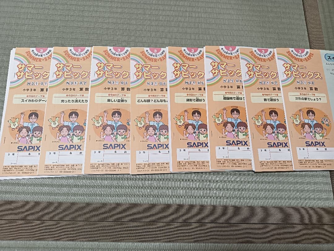 S*K様 サピックス　夏期講習　3年生　算数国語理科社会 サピックス(SAPIX)夏期講習プリント量・内容 4年｜中学受験 - kirin の