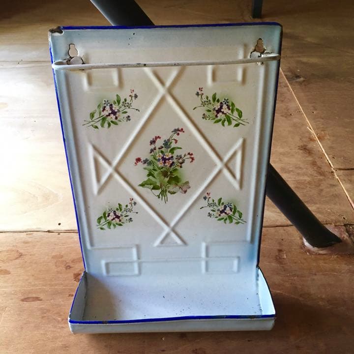 アンティーク ホーロー レードルラック 忘れな草 japy - メルカリ