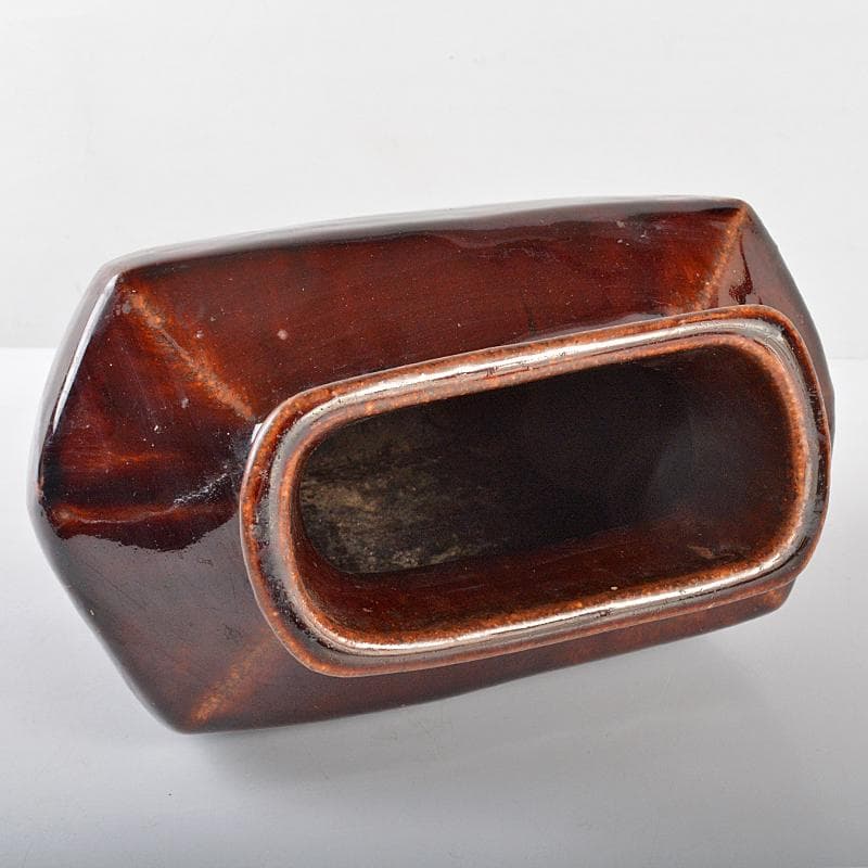 中国 紅釉 面取六角瓶 V R5455B