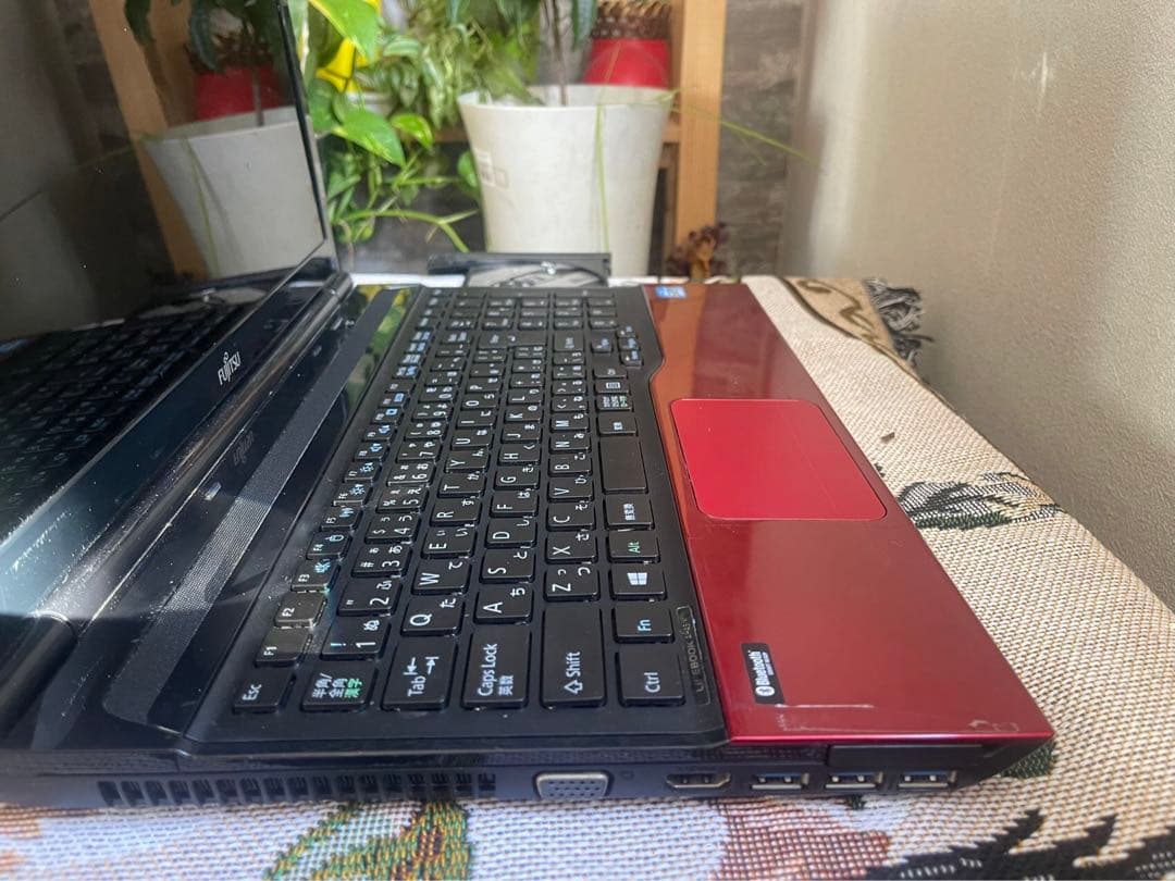 富士通 ノートパソコン windows11 core i3 AH45/K 赤 - メルカリ