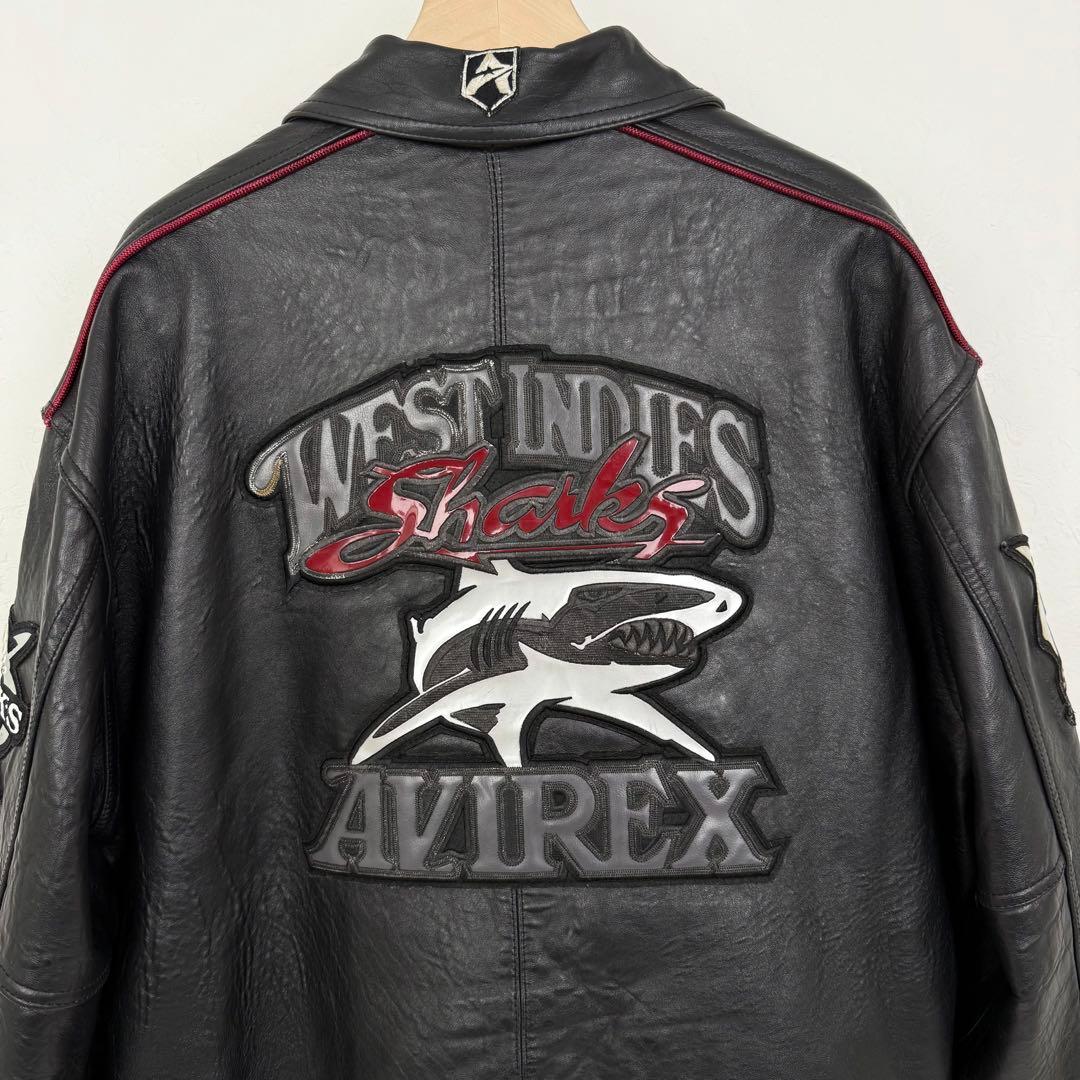 AVIREX 90s ビンテージ オールレザー バーシティジャケット スタジャン