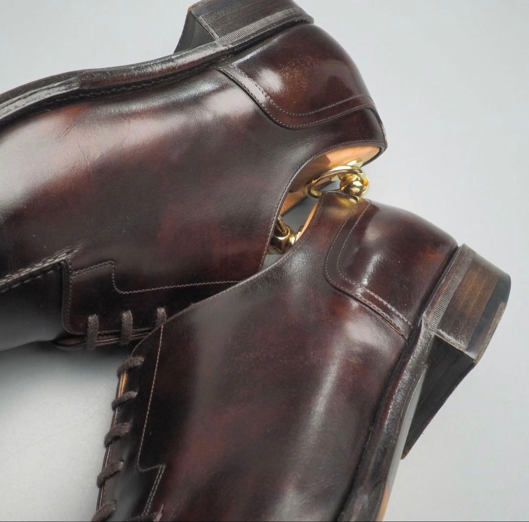 三陽山長 勘三郎 スキンステッチ Uチップ エプロンダービー - メルカリ