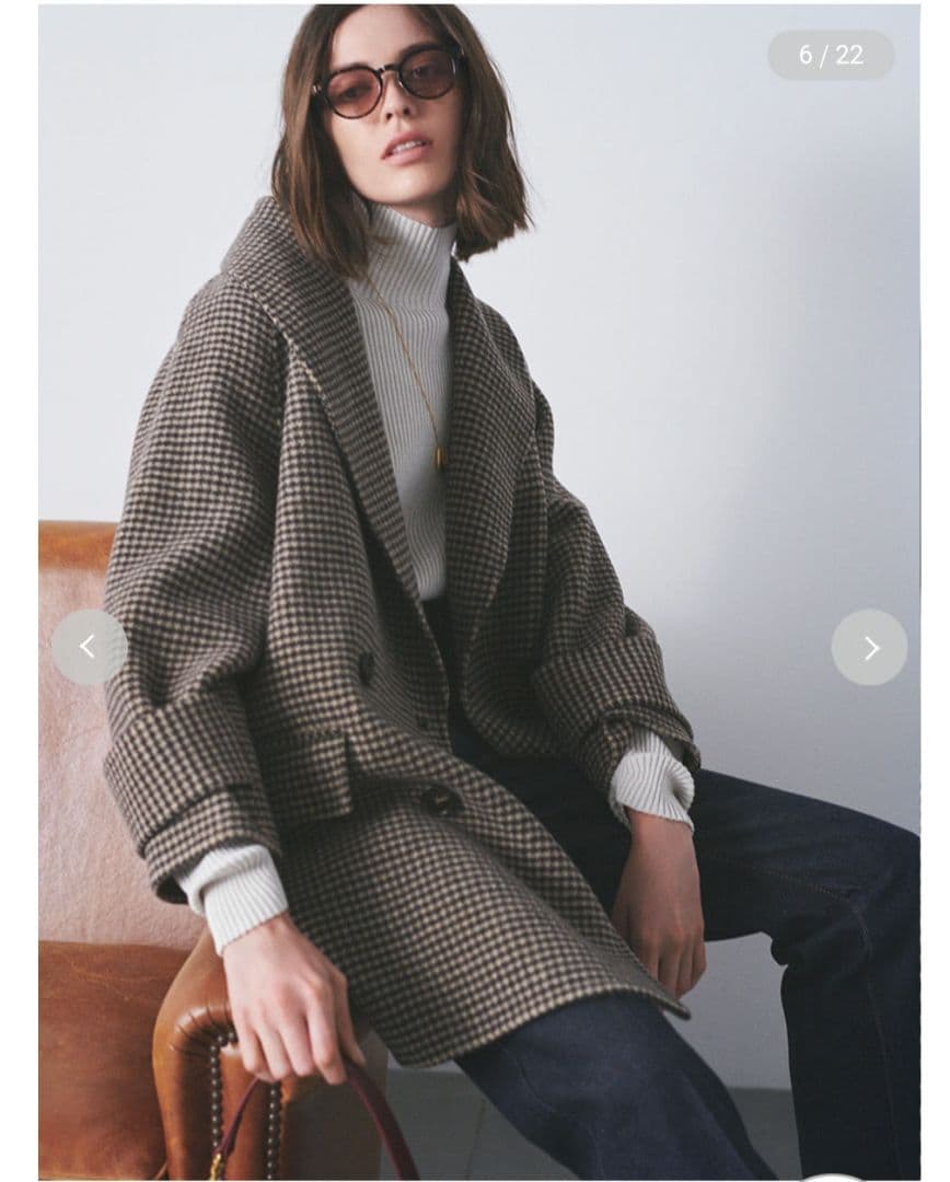 ミラオーウェン 接結ハーフ丈Aラインコート サイレント川口春奈 - メルカリ