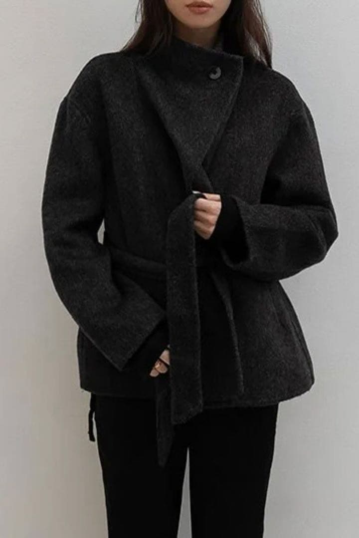 今期商品】OHOTORO Ecru Half Coat チャコール