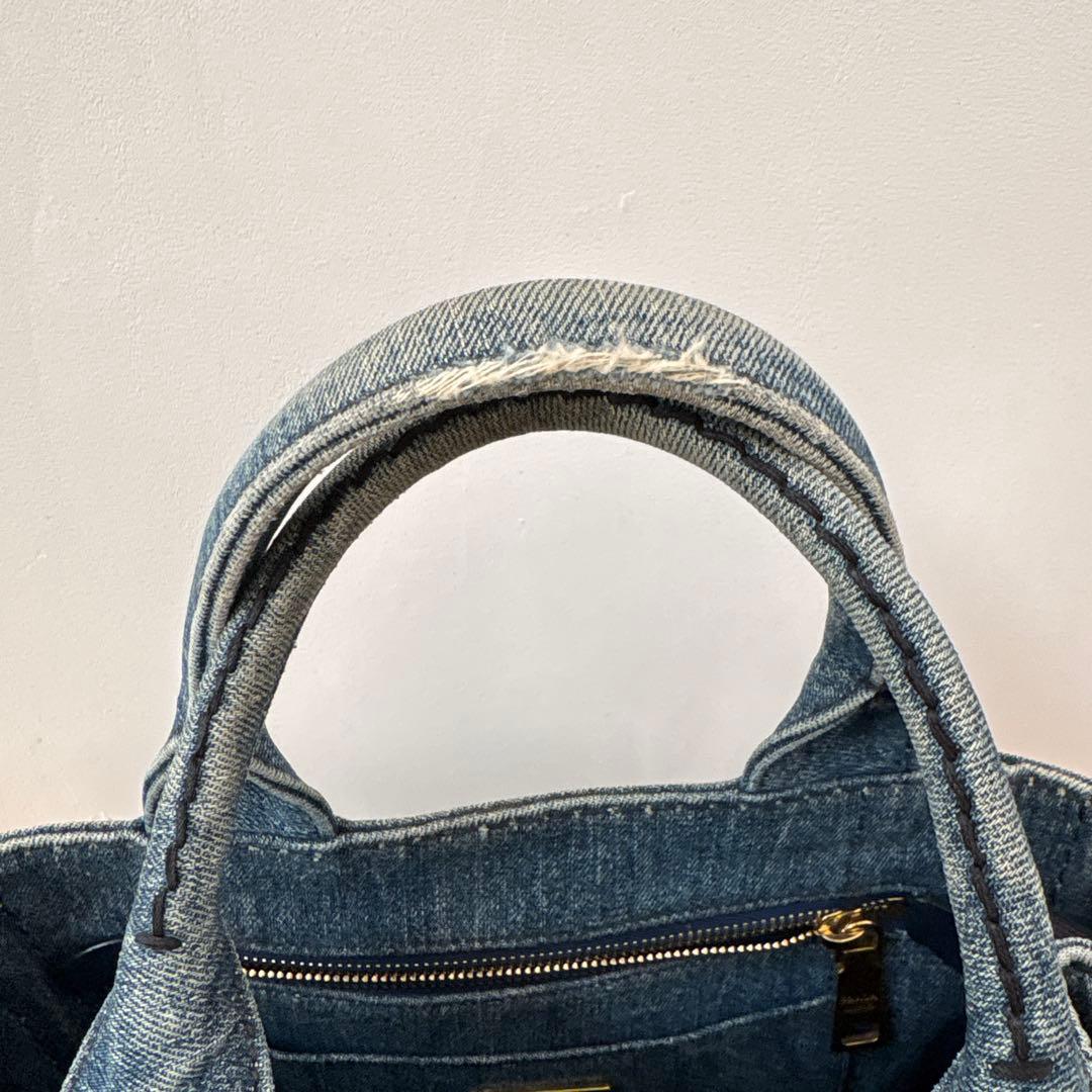 Ring様専用】プラダ カナパ ハンドバッグ ショルダー デニム - メルカリ