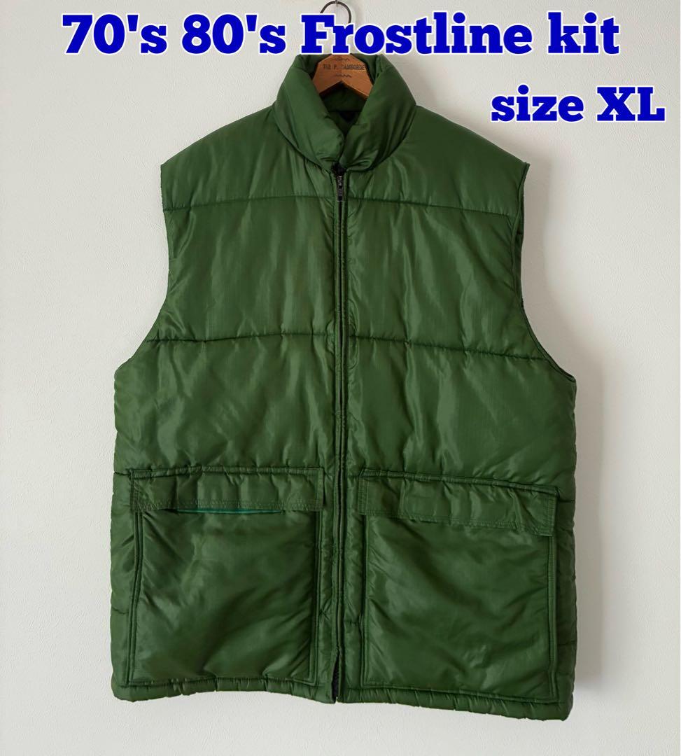 70's 80's Frostline kit ダウンベスト　リップストップ 古着 70~80年代 frostline kit リップストップ ダウンベスト メンズM