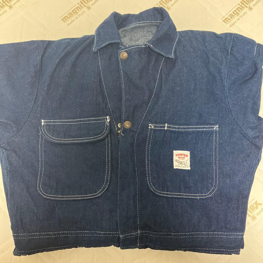 [ST]　Pointer brand ツナギ　Made in U.S.A VTG 60s POINTER BRAND Denim LOWBACK OVERALLS Advertising Straps